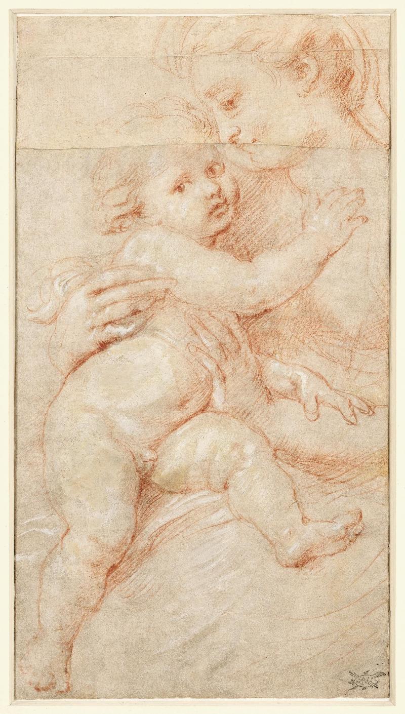 Peter Paul Rubens (1577–1640) Madonna mit Kind Rote Kreide, Gouache, 24,4 x 13,4 cm erzielter Preis € 156.000